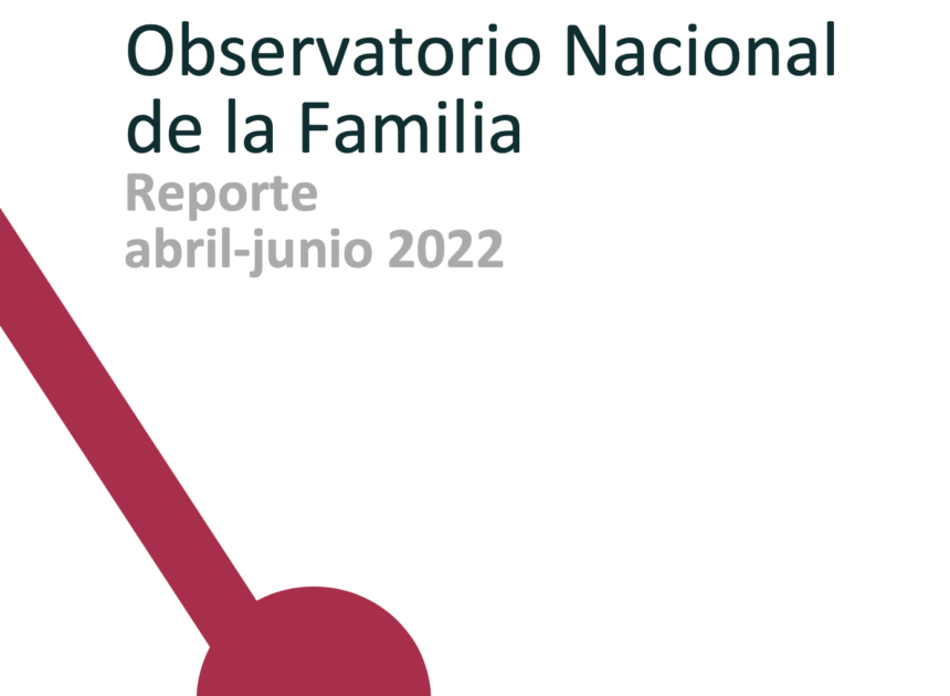 REPORTE  MAYO – JUNIO 2022 DEL OBSERVATORIO DE LA FAMILIA UPM